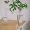 Mały szklany wazon na wazon stołowy ślubny